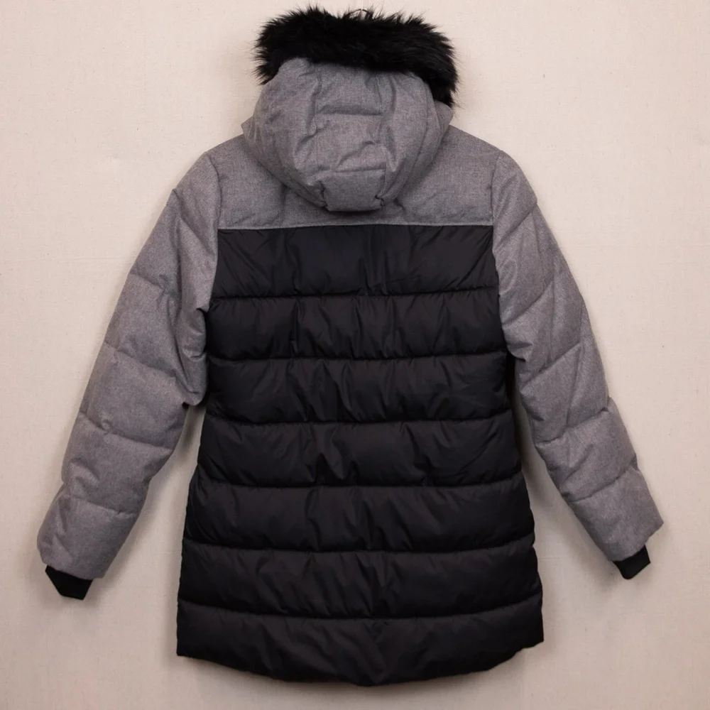Girls Under Armour Gigi Cold Gear black faux fur hood puffer jacket-XL